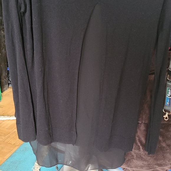 Sheer top w/ attached sweater - Picture 6 of 6